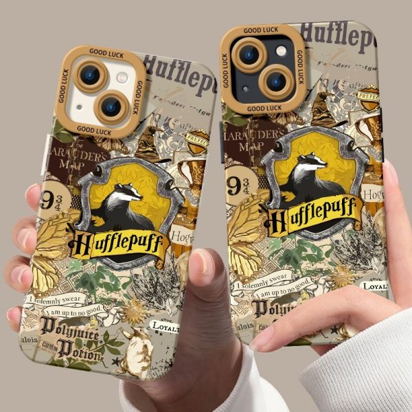Hufflepuff Magic Collage Silicone Case for Apple iPhone Series