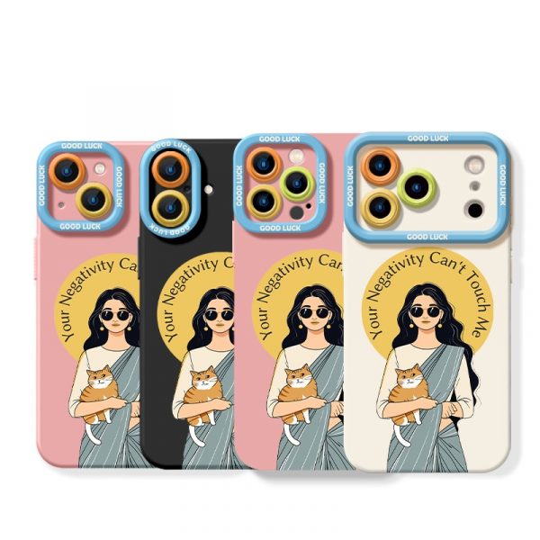 Positivity Shield Stylish Silicone Case for Apple iPhone Series