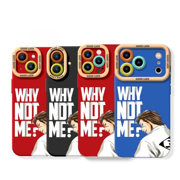 Anime-Inspired Colorful Silicone Case for Apple iPhone Series