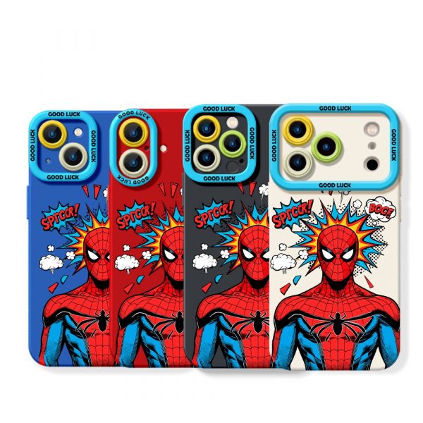 Vibrant Superhero Comic Style Silicone Case for Apple iPhone Series