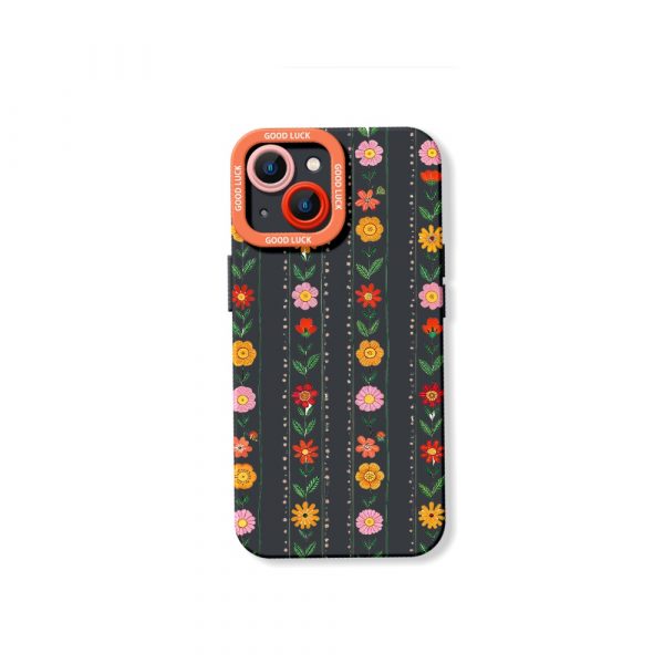 Floral Charm Vibrant Silicone Case for Apple iPhone Series