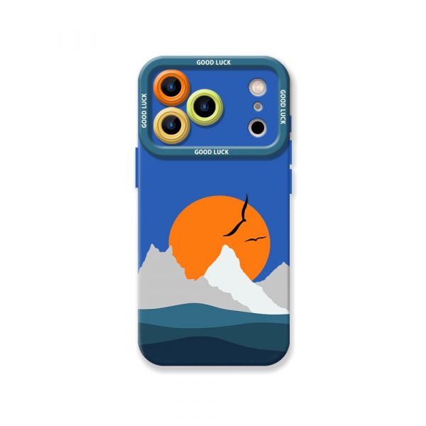 Vibrant Landscape Sunset Silicone Case for Apple iPhone Series