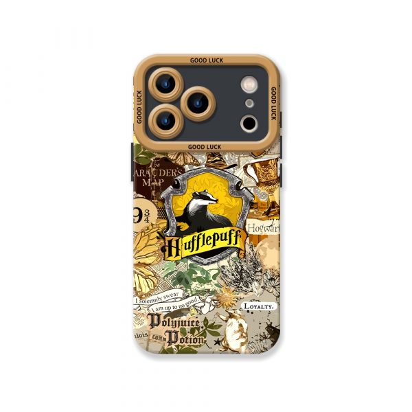 Hufflepuff Magic Collage Silicone Case for Apple iPhone Series
