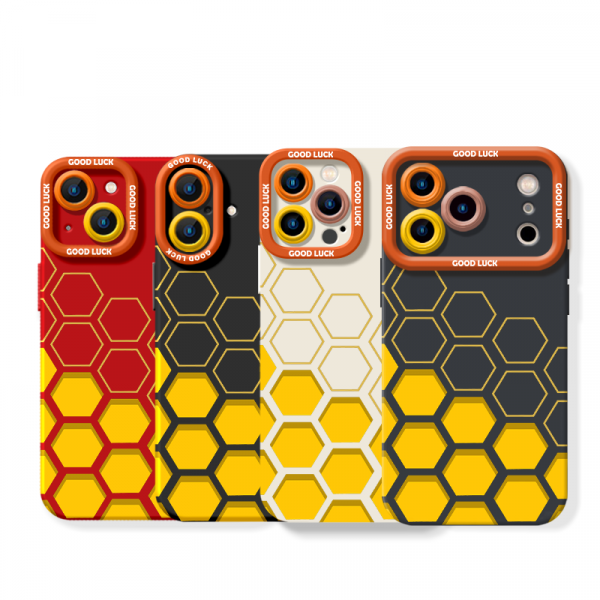 Chevron Hex Pattern Silicone Case for Apple iPhone Series