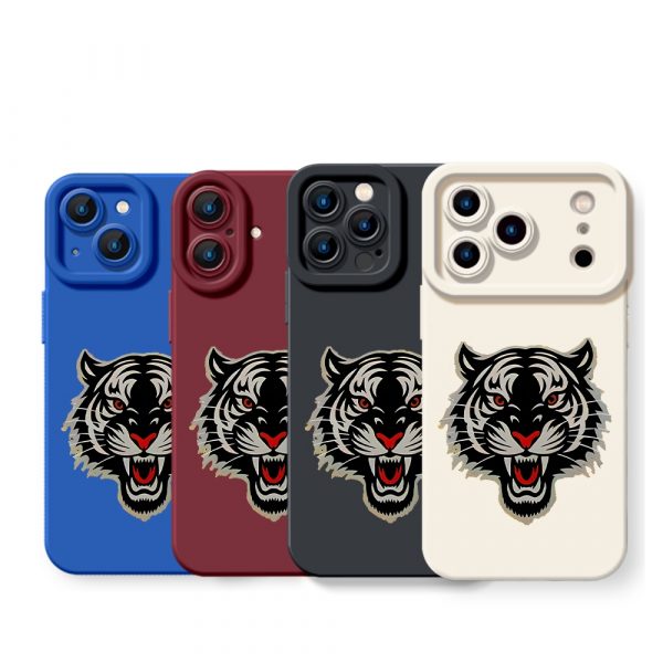 Tiger Graphic Silicone Case for Apple iPhone Series