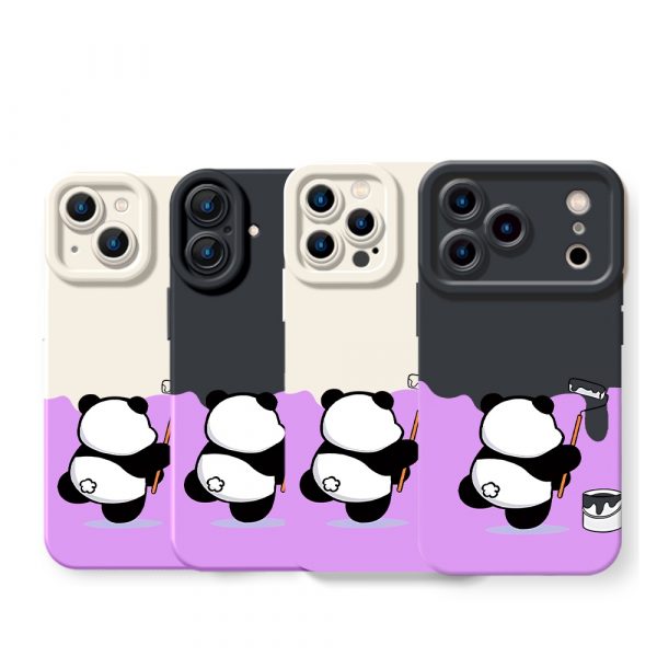 Panda Art Silicone Case for Apple iPhone Series