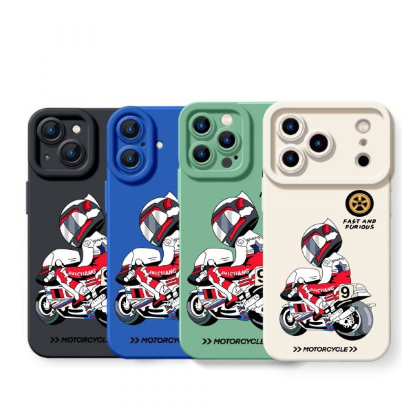 Racing Rider Silicone Case for Apple iPhone Series