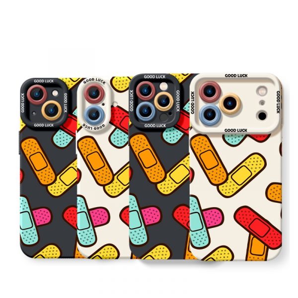 Bandage Pattern Silicone Case for Apple iPhone Series.