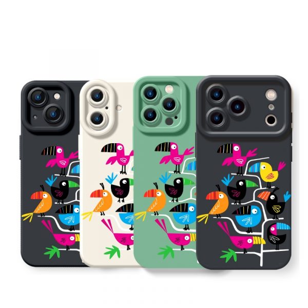 Colorful Paradise Silicone Case for Apple iPhone Series