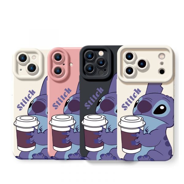Cute Alien Coffee Buddy Silicone Case for Apple iPhone Series