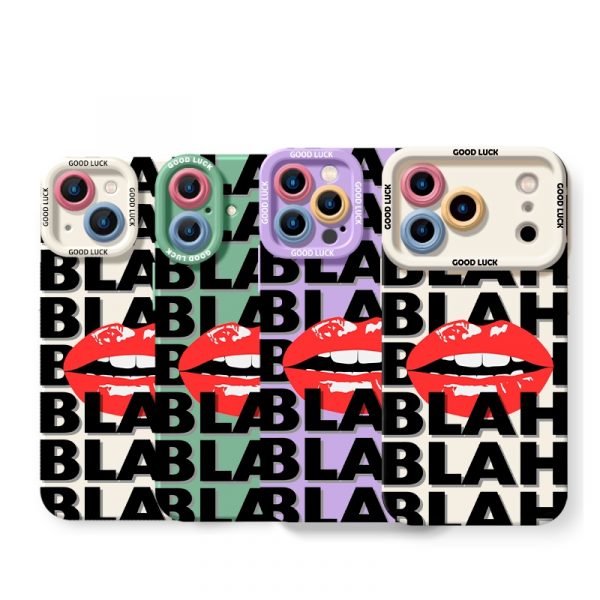 Bold Blah Text Vibe Silicone Case for Apple iPhone Series