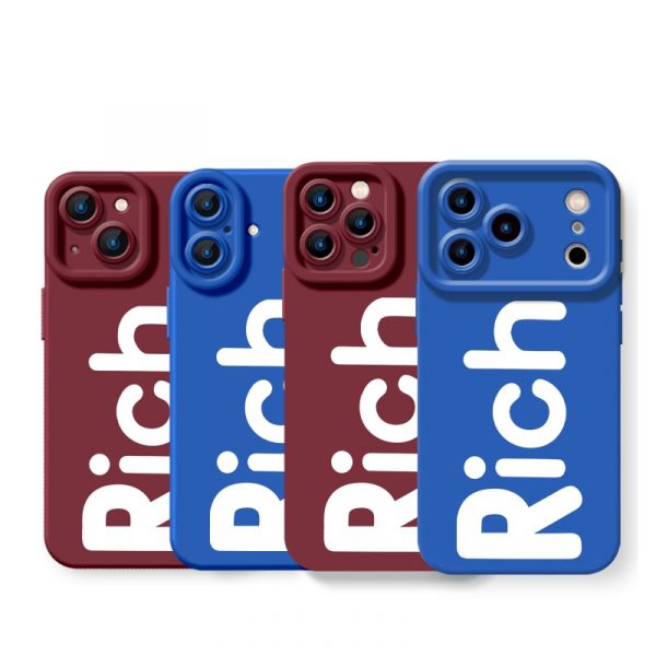 Bold Blue Rich Vibe Silicone Case for Apple iPhone Series