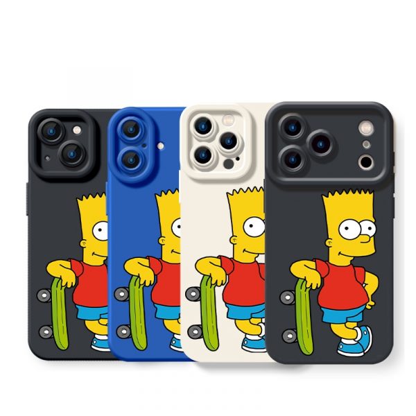 Cartoon Skateboarder Vibe Silicone Case for Apple iPhone Series
