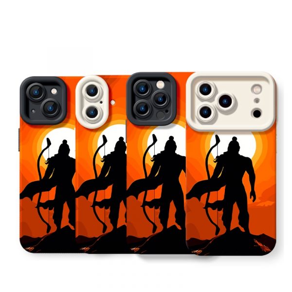 Epic Warrior Silhouette at Sunset Silicone Case for Apple iPhone Series