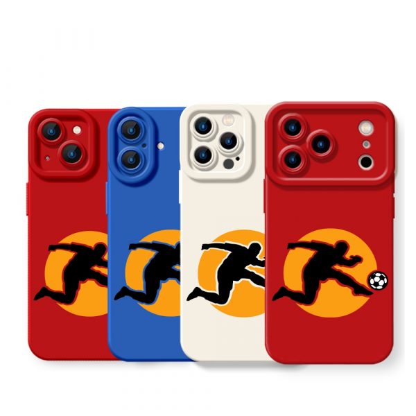 Soccer Sunset Kick Silicone Case for Apple iPhone Series