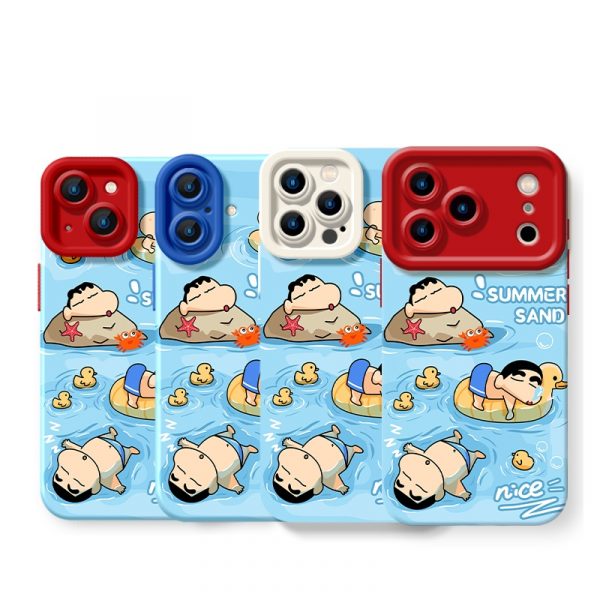 Cartoon Beach Fun Silicone Case for Apple iPhone Series