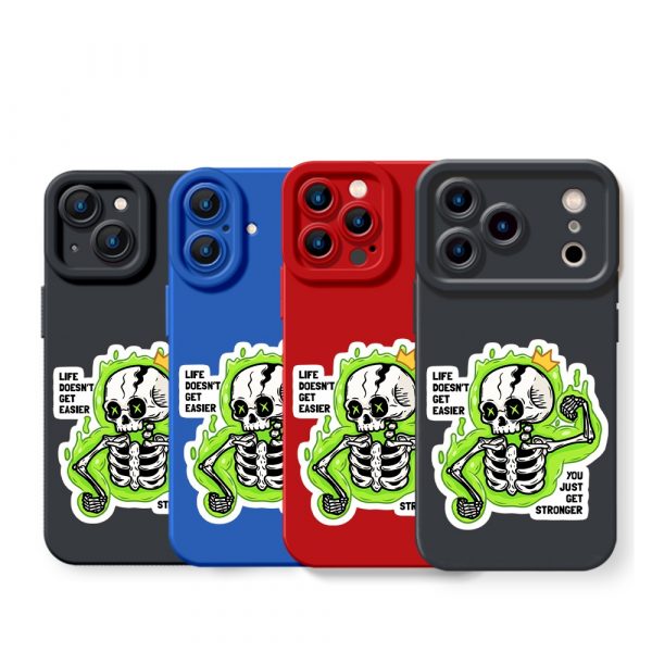 Resilient Skeleton Vibes Silicone Case for Apple iPhone Series