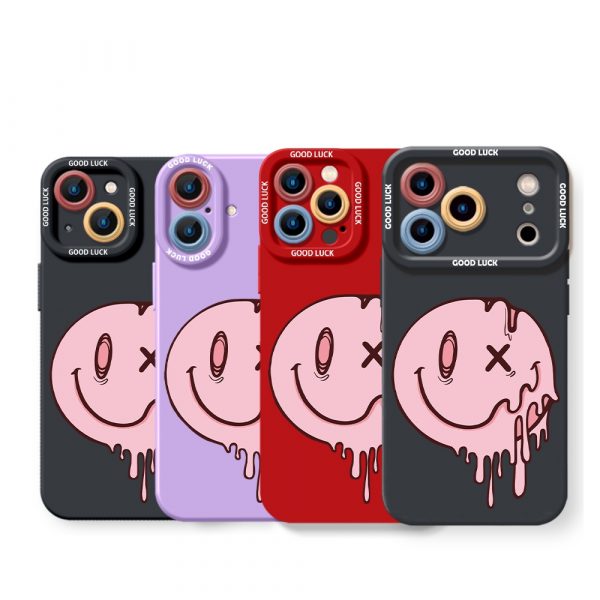 Melting Smile Charm Silicone Case for Apple iPhone Series