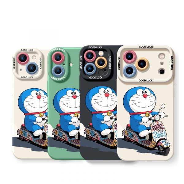 Cartoon Scooter Ride Silicone Case for Apple iPhone Series
