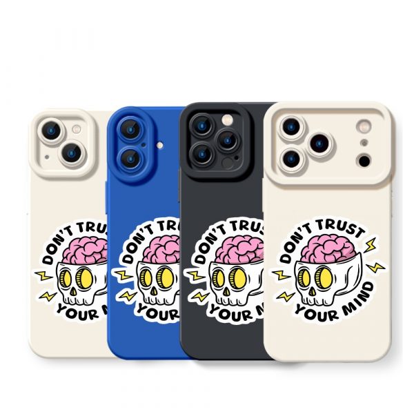 Skull Brain Artistry Silicone Case for Apple iPhone Series