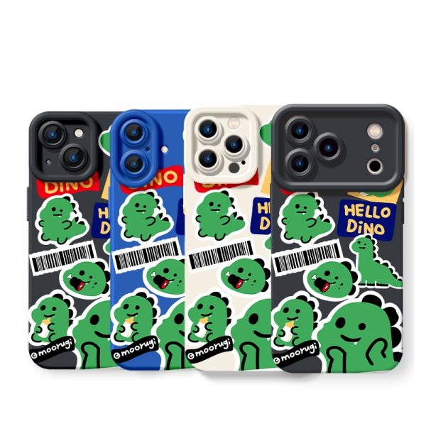 Hello Dino Friends Silicone Case for Apple iPhone Series