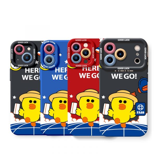 Adventure Duck Travel Theme Silicone Case for Apple iPhone Series