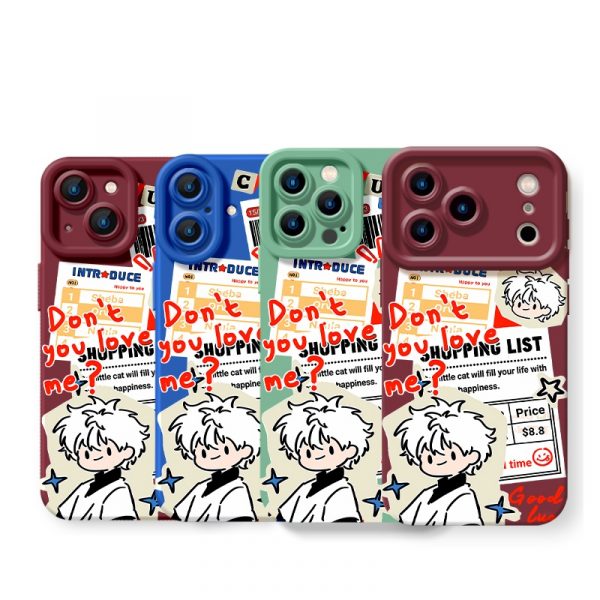 Anime Collage Art Silicone Case for Apple iPhone Series