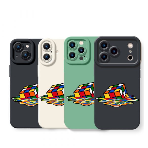 Melting Puzzle Cube Silicone Case for Apple iPhone Series