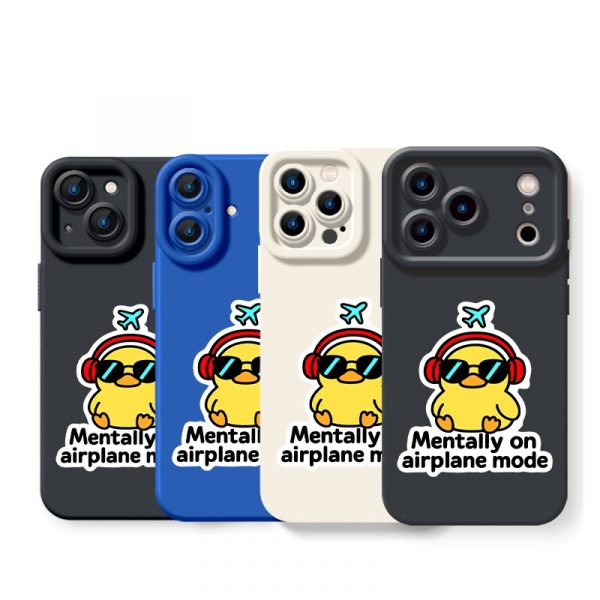 Chill Duck Airplane Vibes Silicone Case for Apple iPhone Series