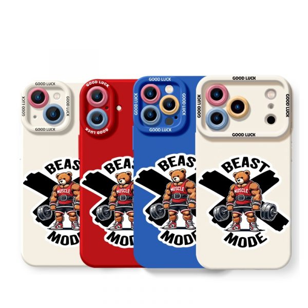 Beast Mode Muscle Bear Silicone Case for Apple iPhone Series