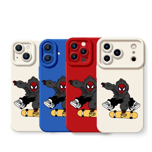 Skater Hero Graphic Silicone Case for Apple iPhone Series