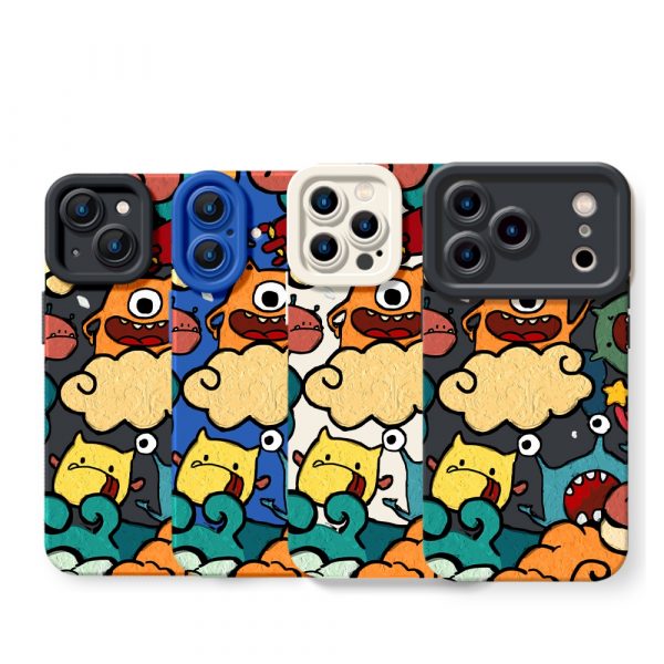 Monstrous Fun Doodle Art Silicone Case for Apple iPhone Series