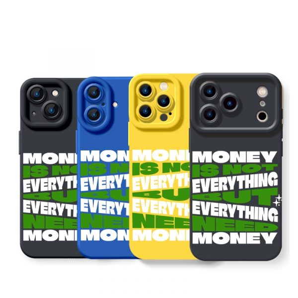 Bold Message Typography Silicone Case for Apple iPhone Series