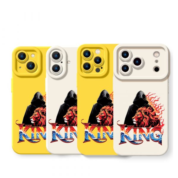 Majestic Lion King Hooded Art Silicone Case for Apple iPhone Series