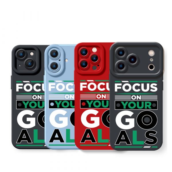 Motivational Focus on Your Goals Silicone Case for Apple iPhone Series