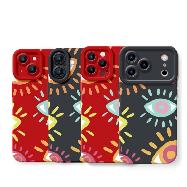 Vibrant Eye Pop Silicone Case for Apple iPhone Series