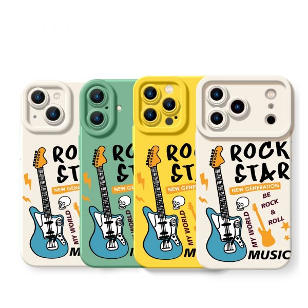 Rock Star Guitar Vibes Silicone Case for Apple iPhone Series
