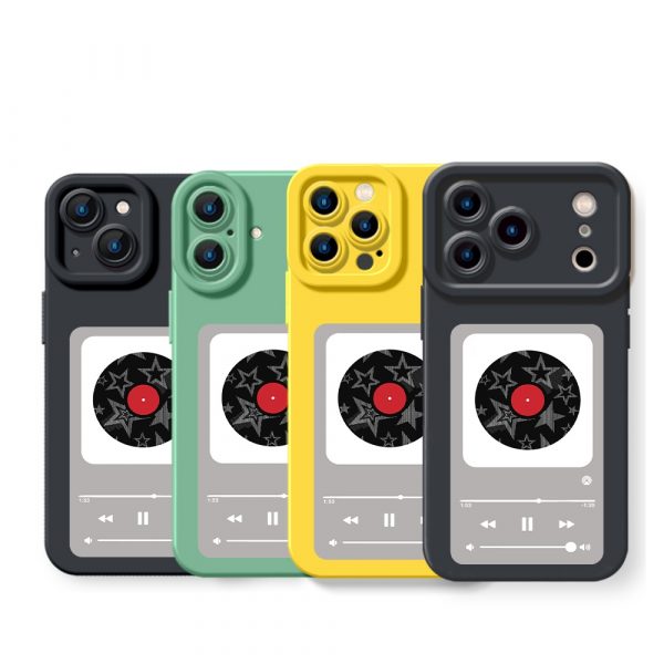 Retro Vinyl Vibes Silicone Case for Apple iPhone Series