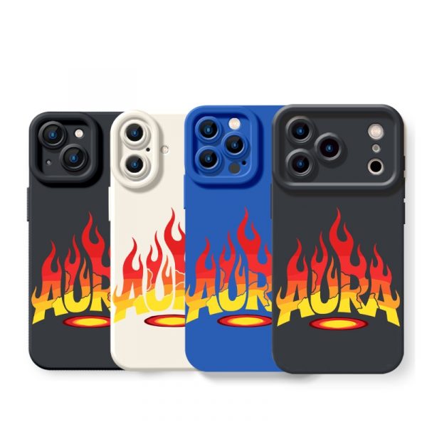 Fiery Aura Vibe Silicone Case for Apple iPhone Series