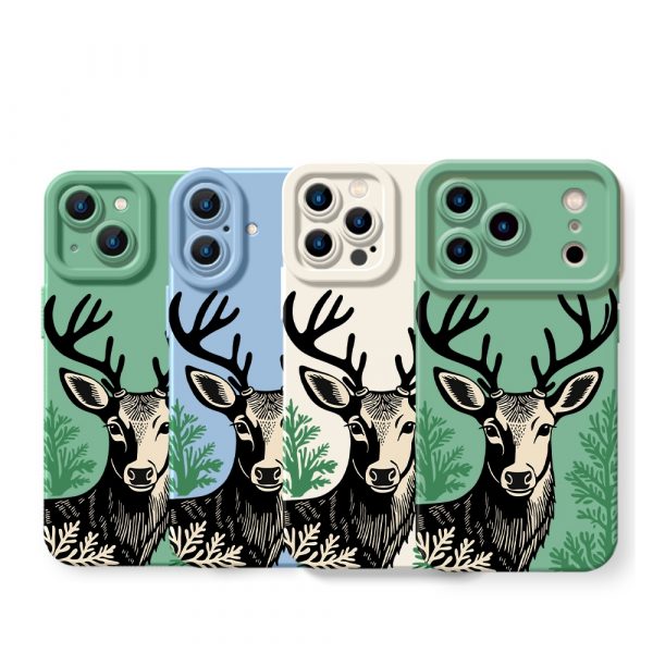 Regal Stag Forest Silicone Case for Apple iPhone Series