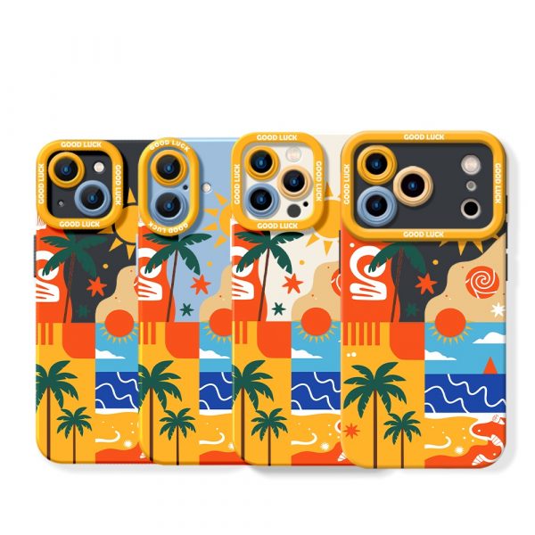 Tropical Vibrance Art Silicone Case for Apple iPhone Series