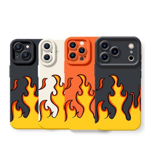 Fiery Blaze Silicone Case for Apple iPhone Series