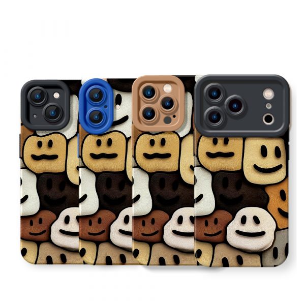 Smiley Faces Pattern Silicone Case for Apple iPhone Series