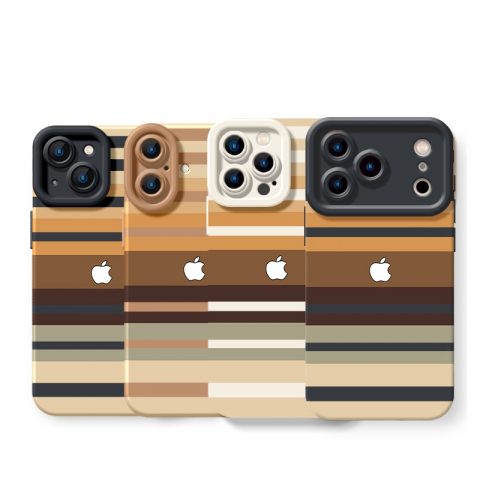 Earthy Stripes Groove Silicone Case for Apple iPhone Series