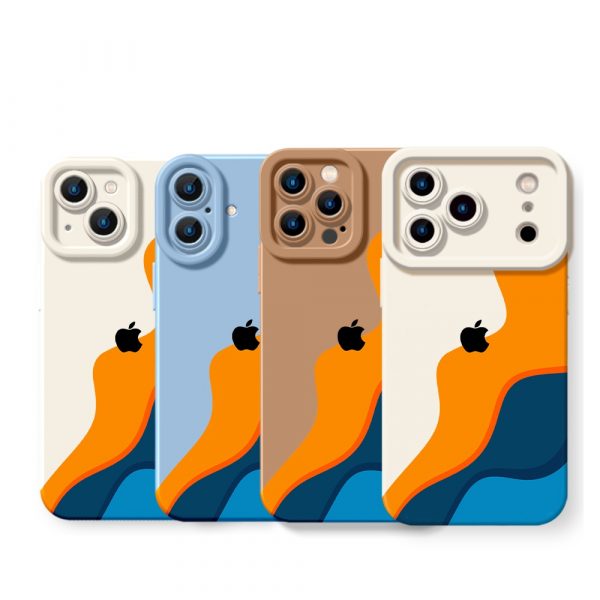 Vibrant Wave Flow Silicone Case for Apple iPhone Series