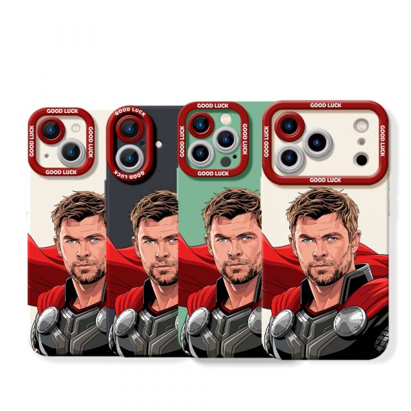 Heroic Avenger Comic Art Silicone Case for Apple iPhone Series