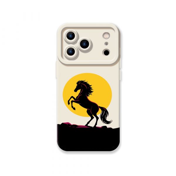 Wild Stallion Sunset Silicone Case for Apple iPhone Series