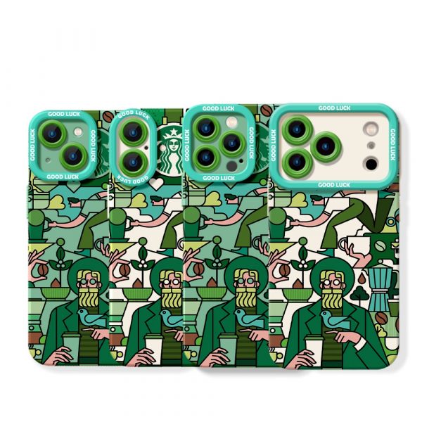 Vibrant Coffee Artistry Silicone Case for Apple iPhone Series