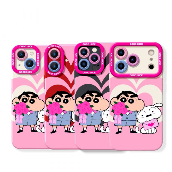 Charming Cartoon Love Collection Silicone Case for Apple iPhone Series