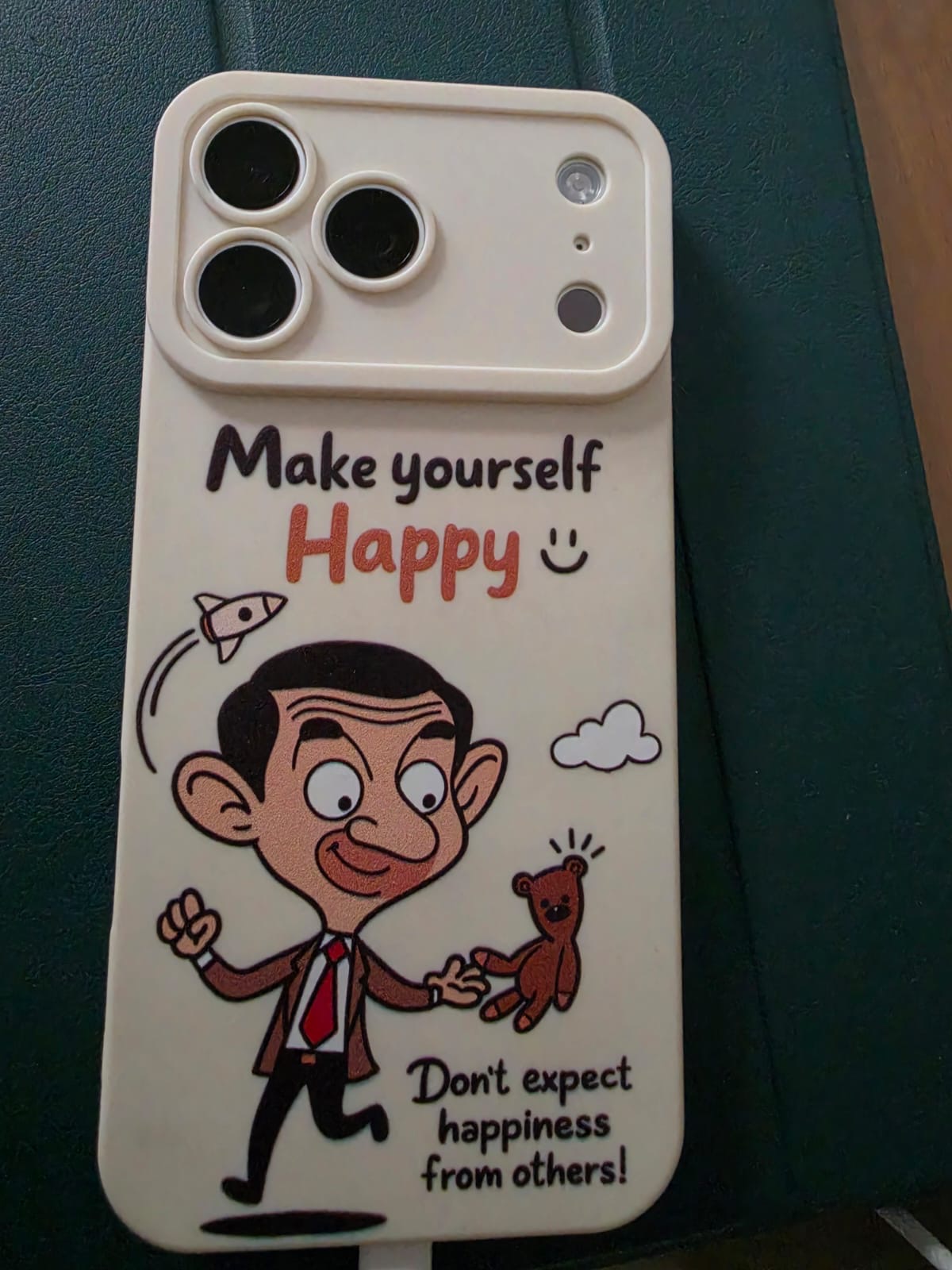Customer photo of Cheerful Cartoon Companion Silicone Case for Apple iPhone Series